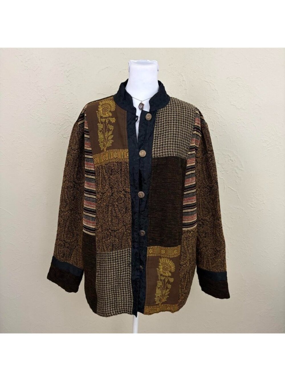 90s patchwork boho jacket - Picture 3 of 8